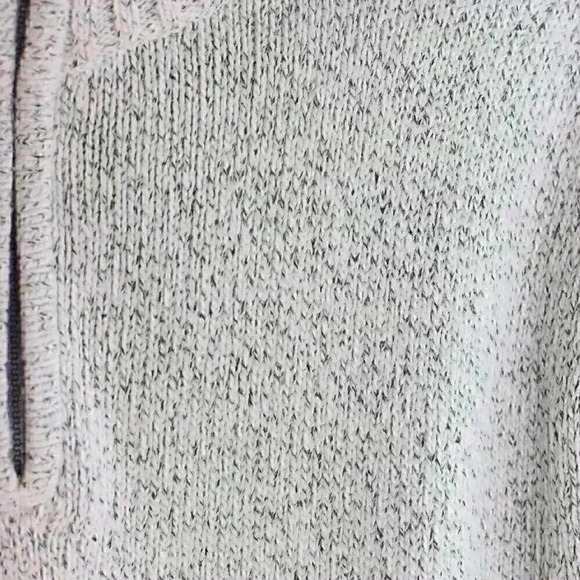 NWT CHAPS Size L Red Lodge Knit Cream color/marled 1/4 zip pullover sweater - Picture 7 of 16